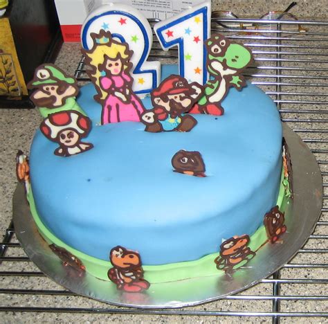 Cake represents the water, land and sky. Paper Mario Cake | Toad's eye kind of melted off ...