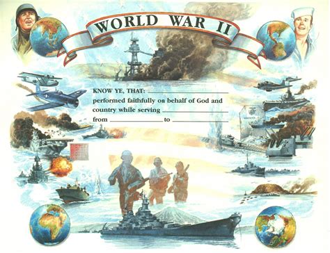 World War Ii Certificate Unused Mint From The Us Naval Institute