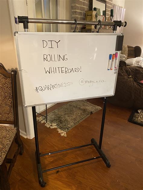 Diy Rolling Whiteboard Dry Erase Board Rolling Whiteboard White