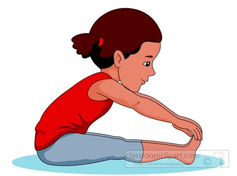 Physical Fitness Clipart Girl Stretching Physical
