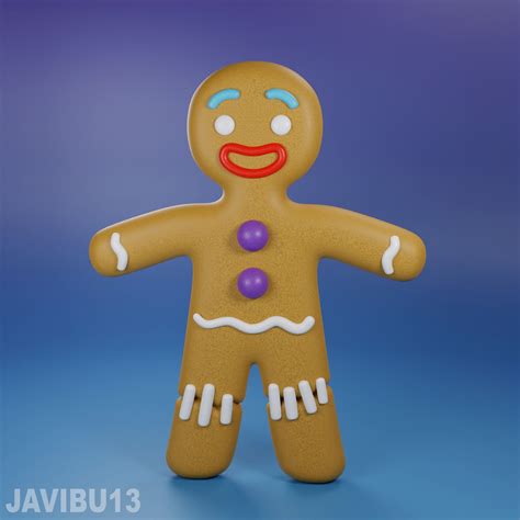Gingerbread Man 3d Model Shrek Inspired