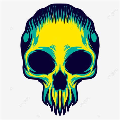 Skull Art Illustration Mascot Logo Design For Brand Vector Skull