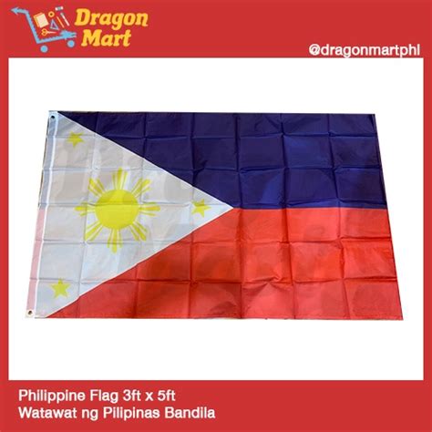 Philippine Flag Watawat Ng Pilipinas Bandila X Ft Phil Flag Nylon Or