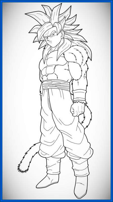 Colorear A Goku Ssj4 Imprimir Gratis Images