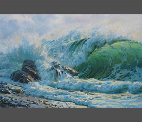 Seascape Painting By Alexander Shenderov Ocean Coastal Art Original Oil Painting On Canvas Sea