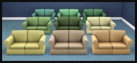 Mod The Sims Hipster Hugger Sofa Unlocked Matching Love Seat And