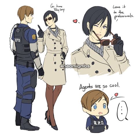 Leon S Kennedy And Ada Wong Resident Evil And 2 More Drawn By Naomi