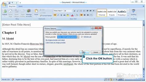 How To Publish A Document On A Blog With Word 2007 Youtube