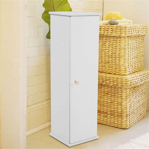 Eotvia Cabinetfree Standing White Toilet Paper Bathroom Cabinet Holder