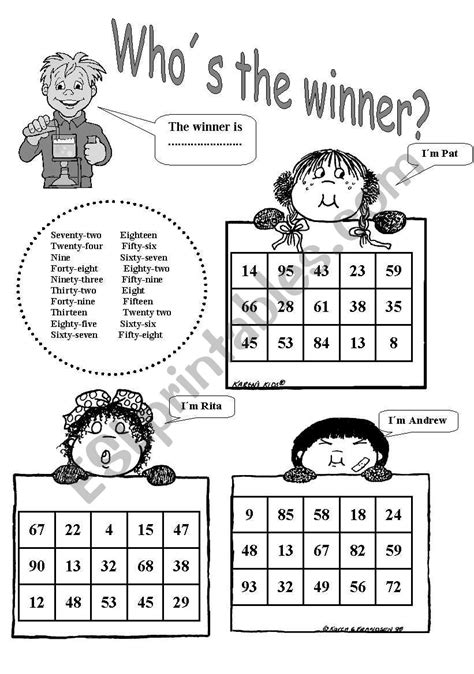 Bingo Numbers 1 100 Esl Worksheet By Conchi63