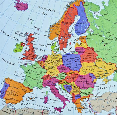Detailed physical map of europe in russian. Family Travel Blog : Plotting a Route Through Western Europe