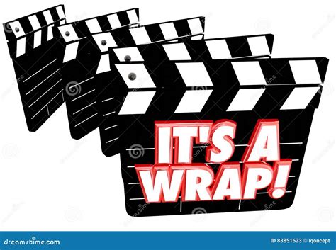 Its A Wrap Final Finished Complete Done Movie Clapper Boards Stock Illustration Illustration