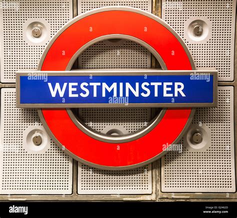 Westminster London Underground Sign London England Stock Photo Alamy