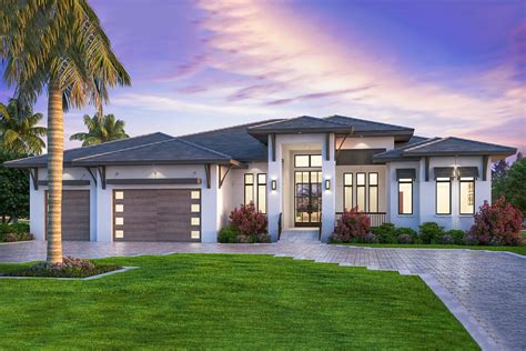 Deluxe Contemporary Beach Home With Large Lanai For Outdoor Living 86084bw Architectural