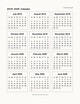 2019-2020 School-Year One-Page Calendar - Enchanted Learning