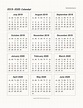 2019 2020 Calendar Printable Template On One Sheet Excel Pdf Word - Riset