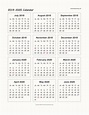 2019-2020 School-Year One-Page Calendar - Enchanted Learning