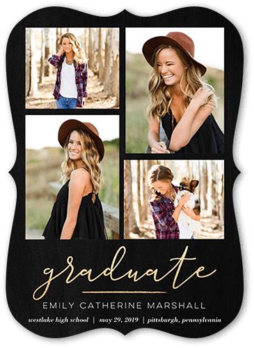 Script Graduate 5x7 Graduation Announcement By Yours Truly Shutterfly