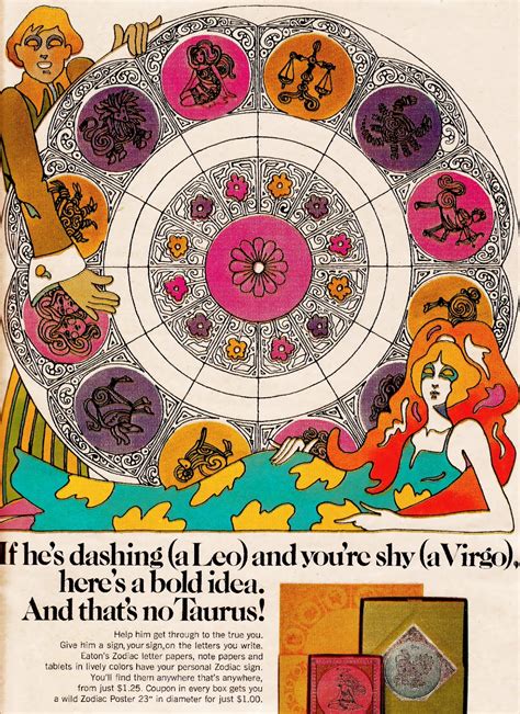 Air is your sign's paired element and of all the zodiac signs, you have the only fixed connection with the element. SWEET JANE: Vintage Advert: Psychedelic Zodiac 1970
