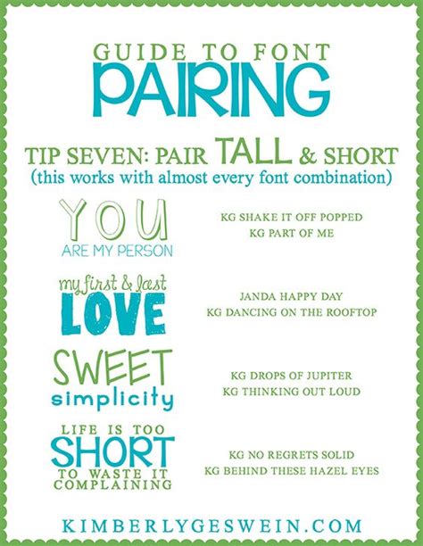 Font Pairing Guide 7 Try Pairing Tall And Short You Can Make This