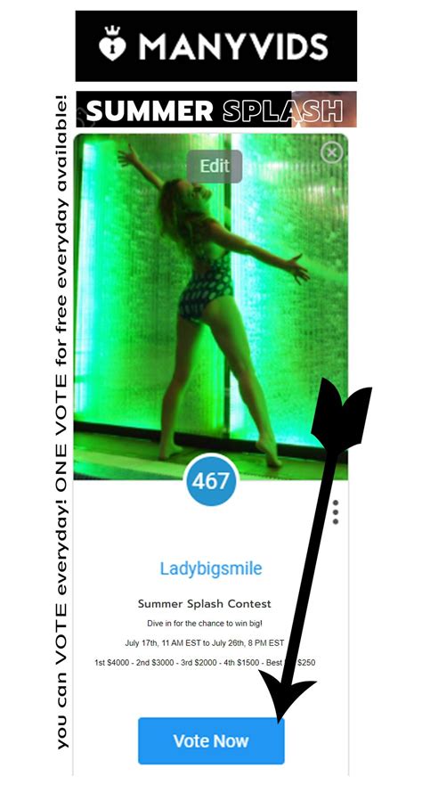 Tw Pornstars Ladybigsmile Twitter Vote Manyvids For Ladybigsmile In The Mv Contest Summer