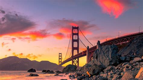 Wallpaper Golden Gate Bridge San Francisco Usa Autumn