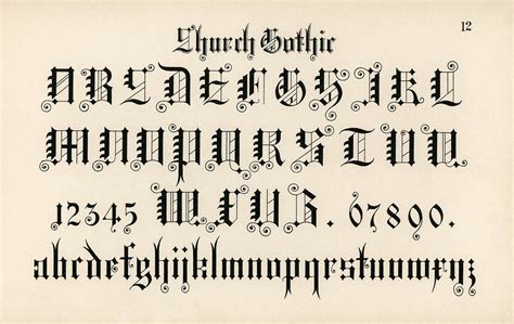 Alphabet Gothic Calligraphy Writing