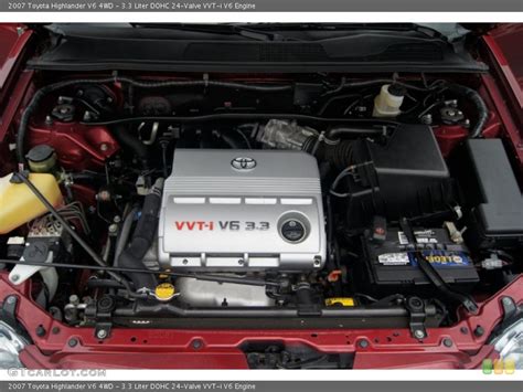 33 Liter Dohc 24 Valve Vvt I V6 Engine For The 2007 Toyota Highlander