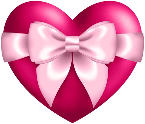 Heart With Bow Transparent Png Clip Art