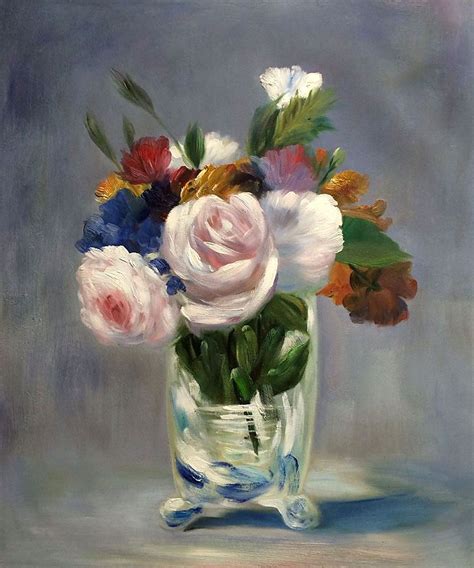 Manet Flowers In A Crystal Vase Reproduction At In