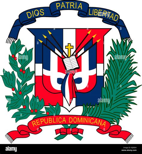 National Coat Of Arms Of The Dominican Republic Stock Photo Alamy