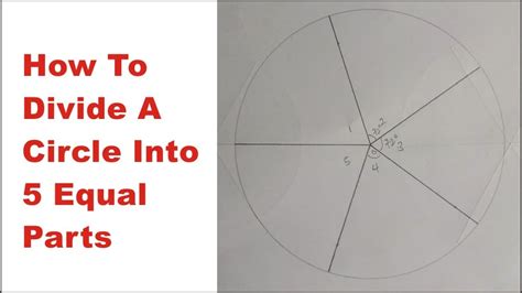 How To Divide A Circle Into 5 Equal Parts Division Of Circle Into 5
