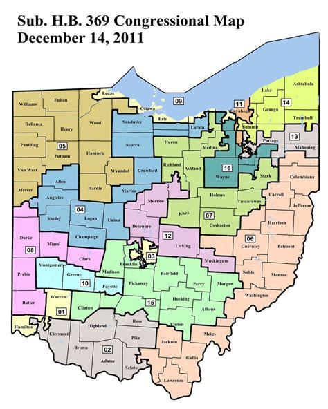 Ohio Congressional Districts Map Hb 369