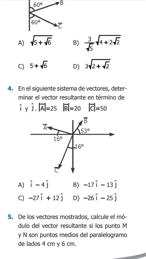 Hallar el vector resultante en términos de î y j ayuda porfavor