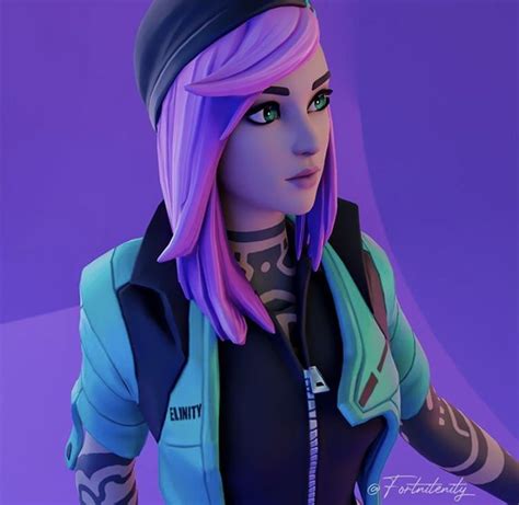Nitebeam With Long Hair 🍭💕 Gamer Pics Fortnite Digital Art Girl