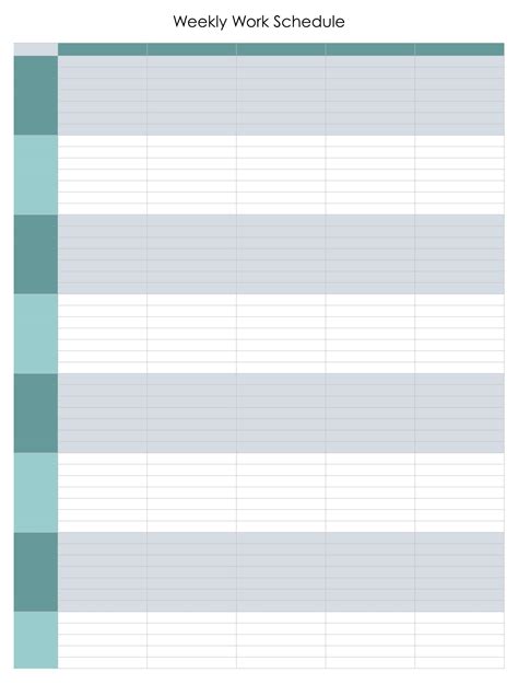 Best Images Of Free Printable Blank Employee Schedules Best