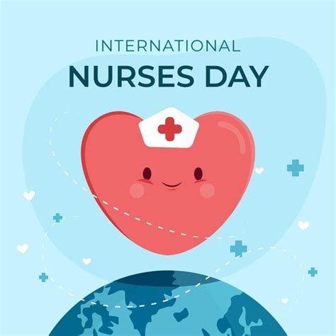 premium vector happy heart shape international nurses day nurses day nurse happy nurses day