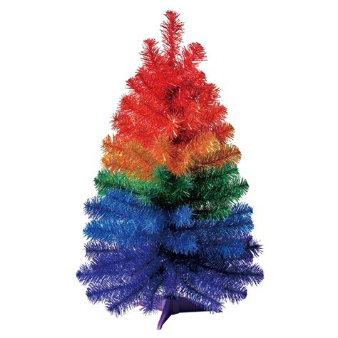 Holiday Time Non Lit Tinsel Artificial Christmas Tree 24 Rainbow