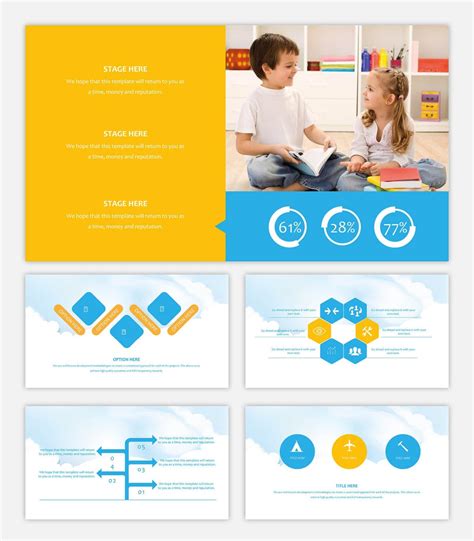 Happy Kids Powerpoint Template Etsy
