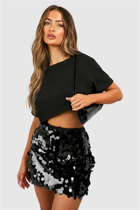 Sequin Skirts Glitter And Sparkly Skirts Boohoo Uk