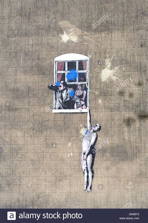 Banksy Street Art Bristol Stock Photo Alamy