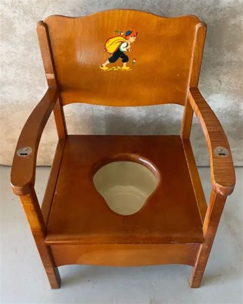 Vintage Wooden Potty Chair For Sale Picclick