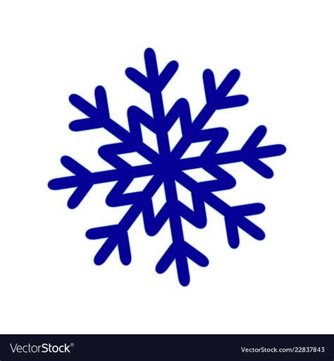 A Snowflake Of Winter Snow Icon Christmas Vector Image