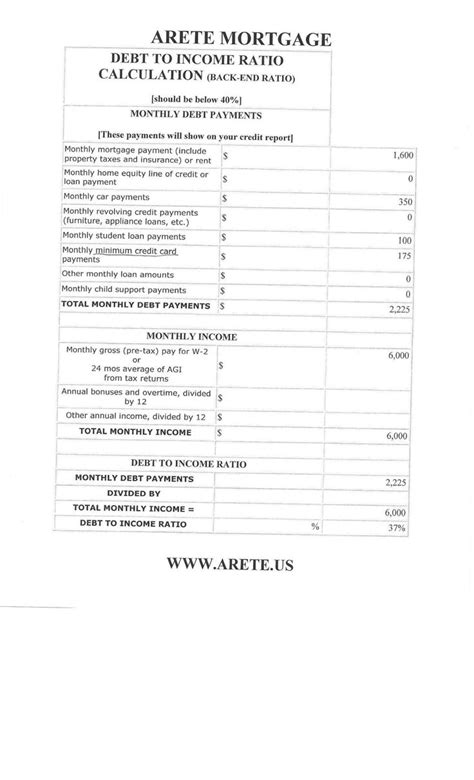 Tax Calculation Worksheet