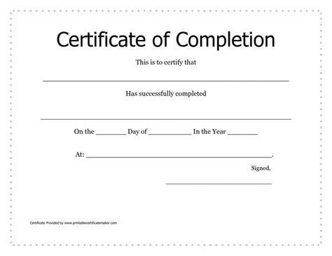 Certificate Templates Sample Blank Certificates