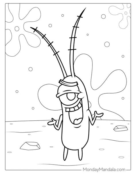 Plankton Sponge Out Of Water Coloring Pages