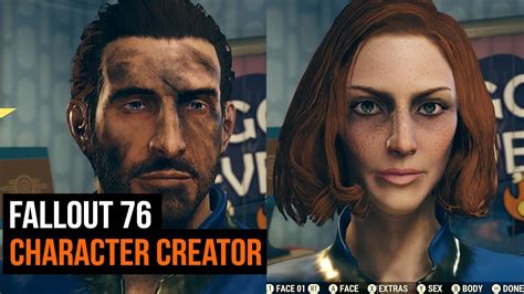 Fallout 76 Character Creator Options Youtube