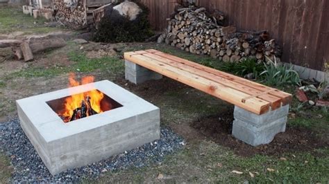 For a square fire pit, place the cinder blocks side by side instead. Cinder Block Fire Pit Plans - Fire Pit Ideas