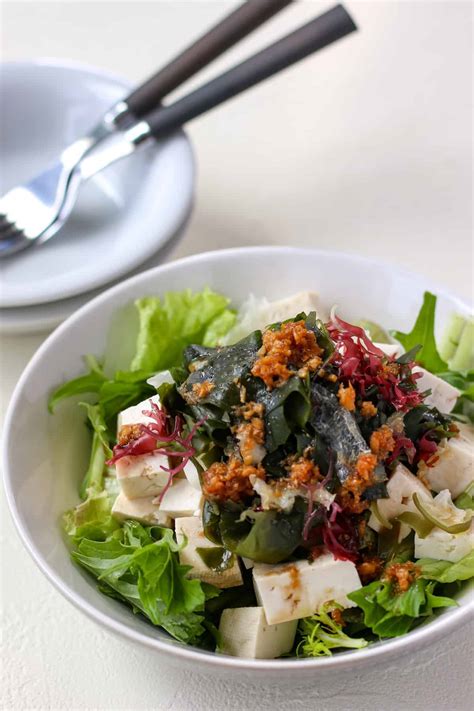 Easy Japanese Tofu Salad With Seaweed Chef Ja Cooks