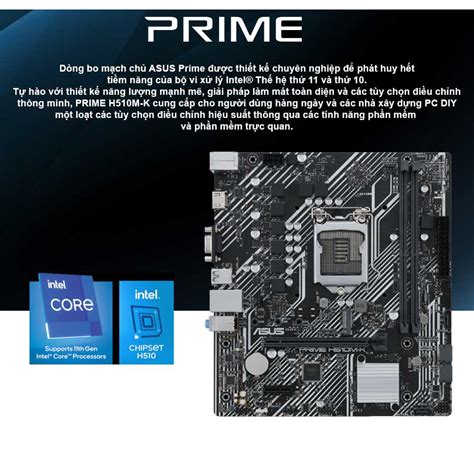 Motherboard Asus Prime H510m K Intel H510 Sk12002xddr4 21331pci E